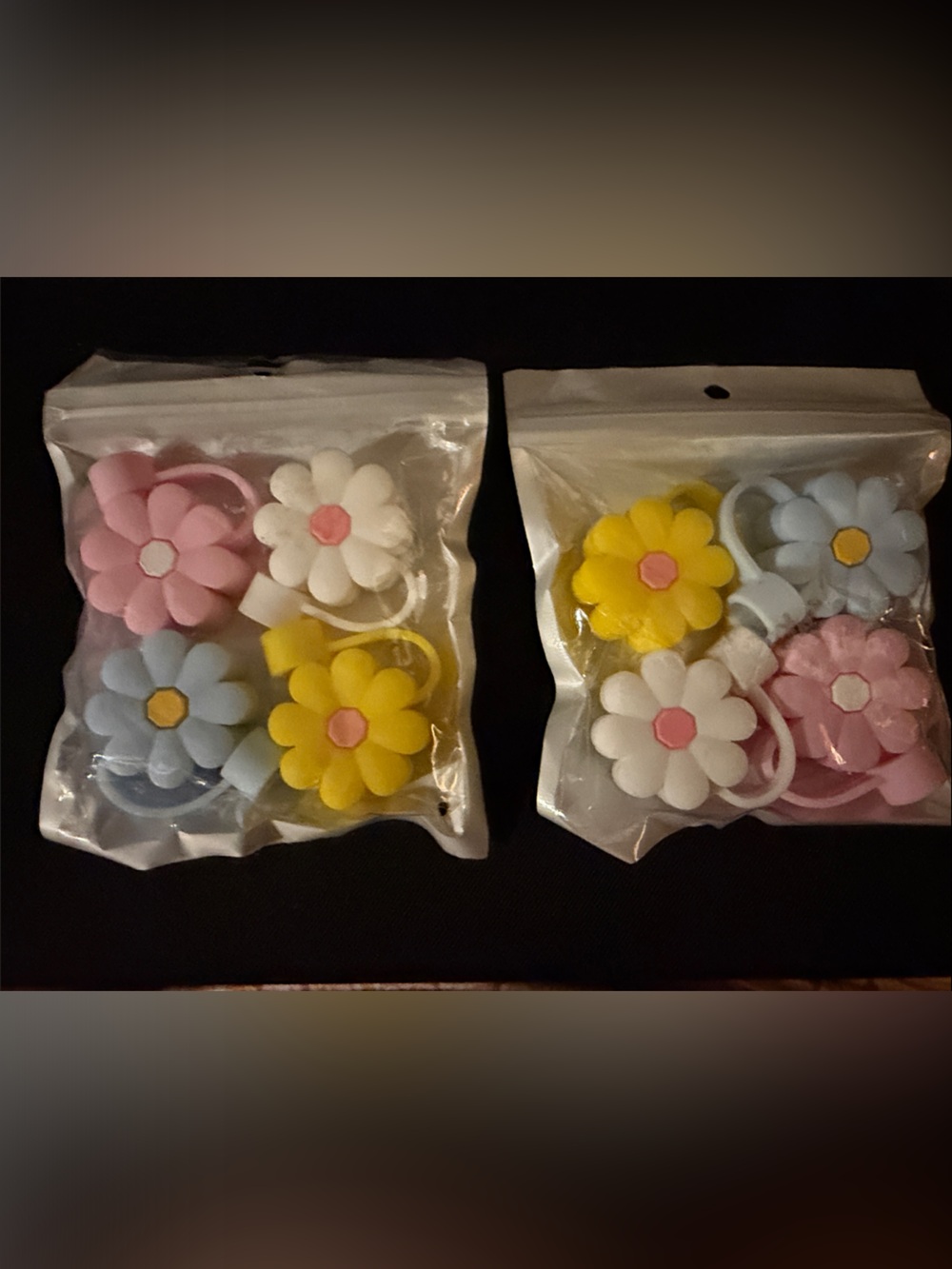 8 Silicone Straw Toppers - Pastel Multi-Color Set